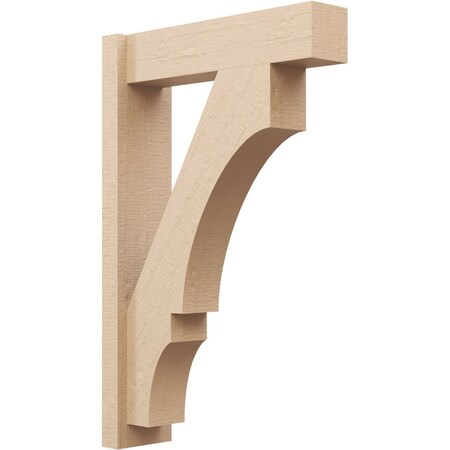 Ekena Millwork 6-in W x 22-in D x 34-in H Balboa Block Rough Cedar Woodgrain TimberThane Outlooker, Primed Tan OUTUR060X22X34BOA44RCPR